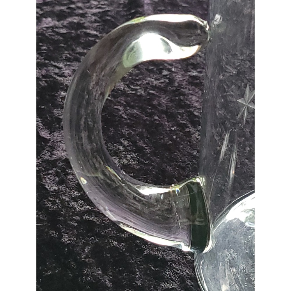 Vtg MCM Frigidtube Atomic Starburst Pitcher Etched Glass Ice Hand Blown Carafe - Picture 11 of 16